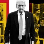 Un montaje de Donald Trump, agentes del FBI y Ryan Wesley Routh