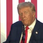 Donald Trump speaks to the Fraternal Order of Police in North Carolina.