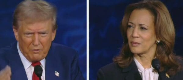 Donald Trump and Kamala Harris debate on ABC.