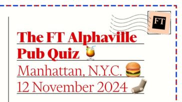 El concurso de pub FT Alphaville regresa a la ciudad de Nueva York este noviembre