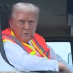 Trump in a garbage truck