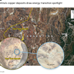 Mapa que muestra la ubicación del depósito de cobre Taca Taca en el norte de Argentina