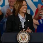 Kamala Harris speaks in Detroit on Labor Day.