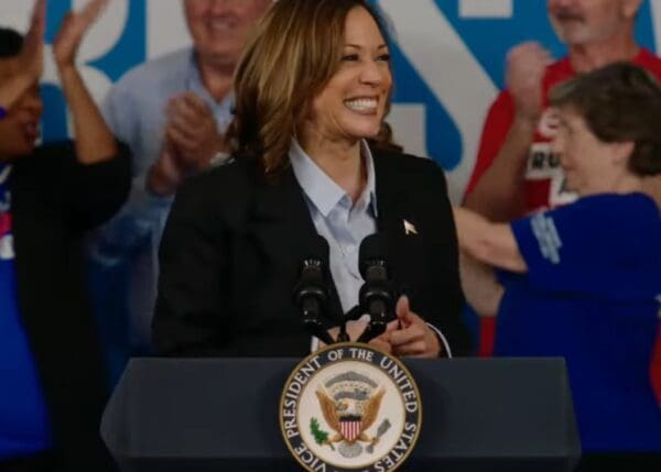 Kamala Harris speaks in Detroit on Labor Day.