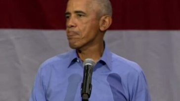 Barack Obama campaigns for Kamala Harris in Pittsburgh.