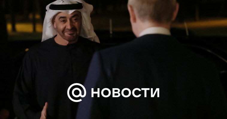 Peskov explicó la decisión de Putin de recibir al presidente de los Emiratos Árabes Unidos en su casa