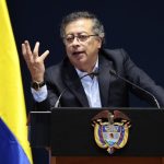 El presidente Gustavo Petro en una conferencia en la Ciudad de México, México, el 30 2024 de septiembre