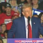 Trump holds a rally in Michigan where he talks about Kamala Harris and Beyonce.