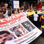 Manifestantes contra Nicolás Maduro