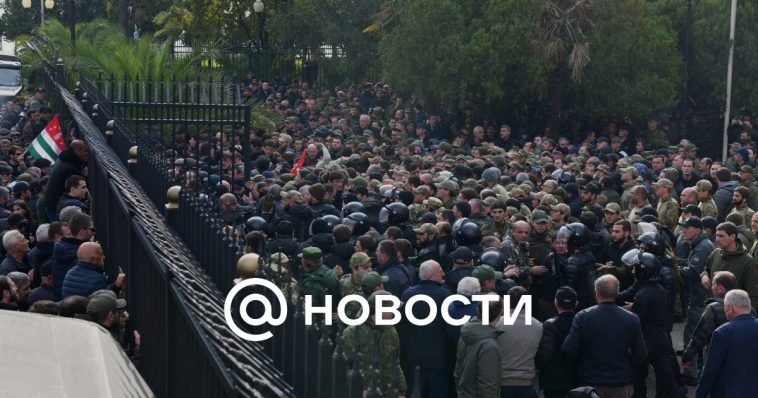 El número de heridos durante las protestas en Abjasia aumentó a 14