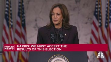 Kamala Harris pronuncia un discurso de concesión tras perder las elecciones ante Trump