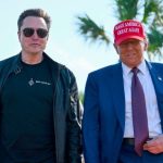 President-elect Donald Trump walks with Elon Musk