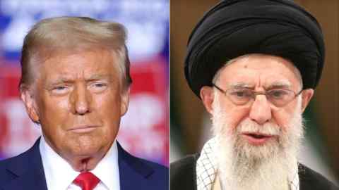 El presidente electo Donald Trump y el líder supremo iraní, el ayatolá Ali Jamenei