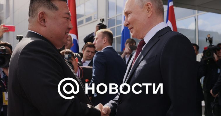 Kim Jong-un felicitó a Putin por el Año Nuevo y le deseó un “año de victoria”