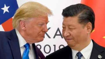 Donald Trump, izquierda, con el presidente chino Xi Jinping