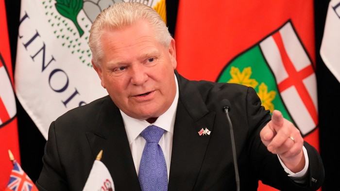 Doug Ford speaks at a press conference