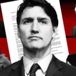 Montaje de Chrystia Freeland; Mark Carney Pierre Poilievre, Jagmeet Singh; Justin Trudeau y la carta de renuncia de Freeland al fondo