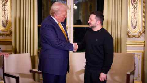 Donald Trump se reúne con el presidente de Ucrania, Volodymyr Zelenskyy