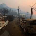 Sunrise over the Palisades neighborhood of Los Angeles shows the devastation left by wildfires