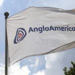 A flag with the Anglo American logo