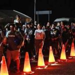 Las multitudes caminan por Tapachula, México, camino a la frontera de los Estados Unidos el día de la inauguración de Donald Trump la semana pasada