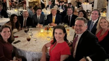 Donald Trump y Justin Trudeau en Mar-a-Lago en noviembre