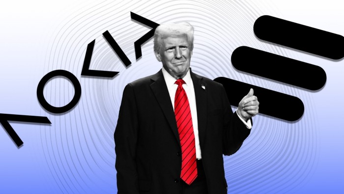 Montage of Donald Trump photo and Nokia and Ericsson logos